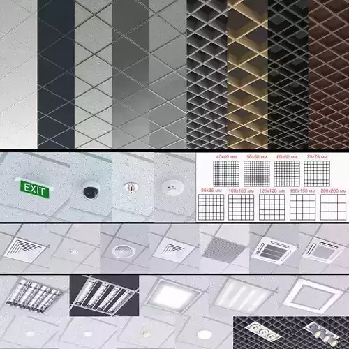 Modular ceiling 3D model