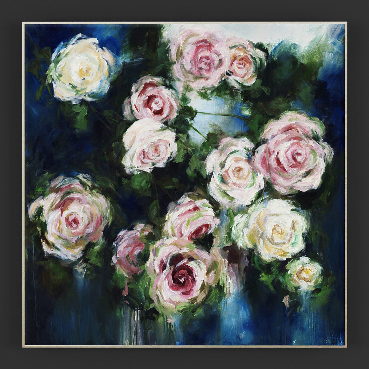 Pictures90 magnolia painting Low-poly 3D model_2