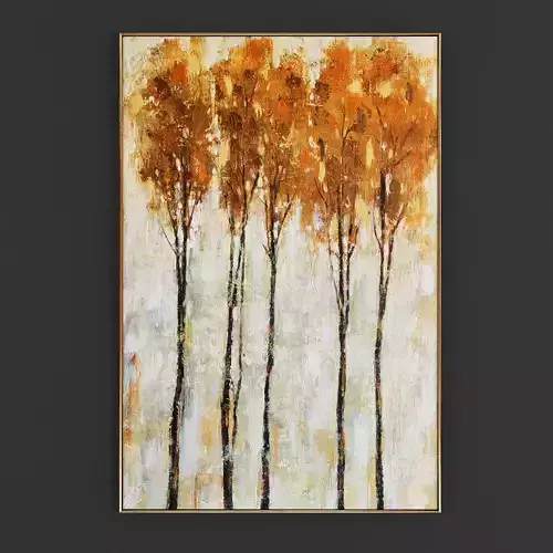 Pictures95 autumn trees - oil painting on canvas