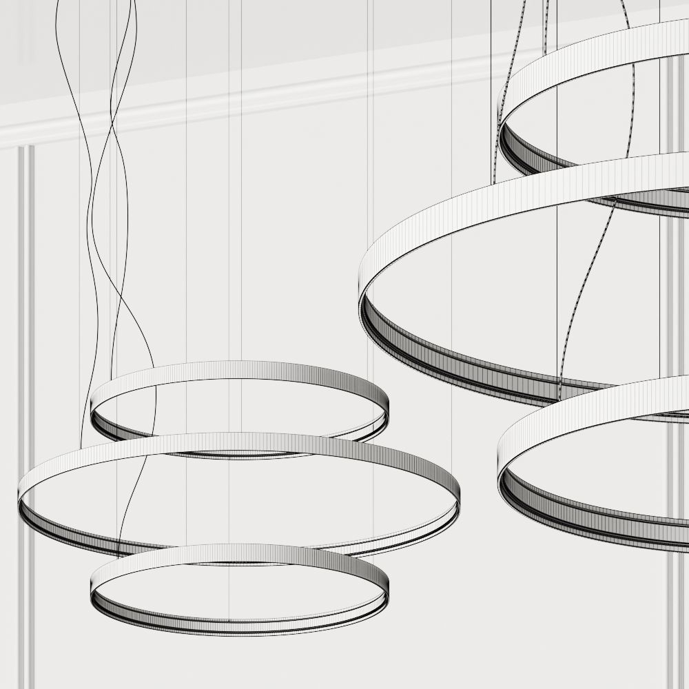 Panzeri Zero Round Pendant Lamps 3D model_1