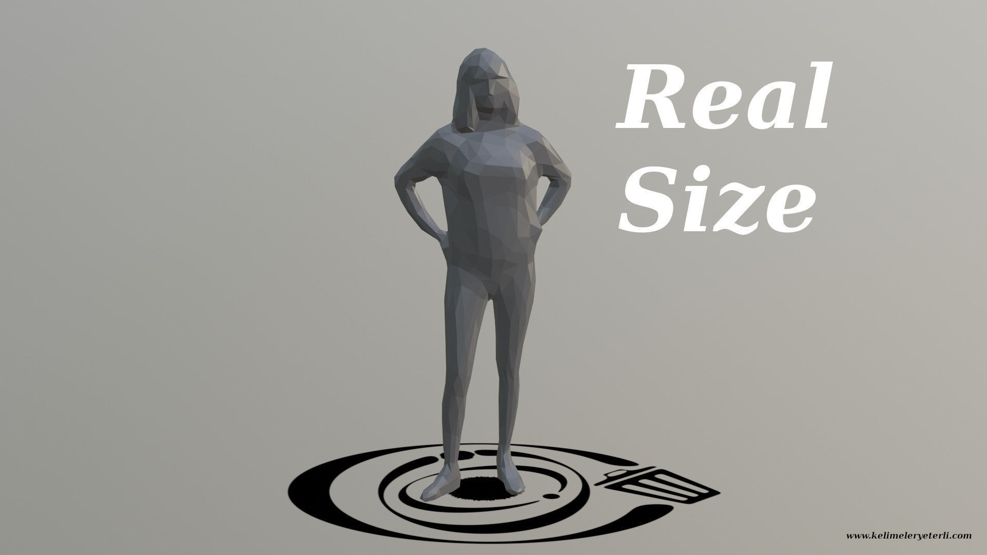 Human 083 LP R Low-poly 3D model_3