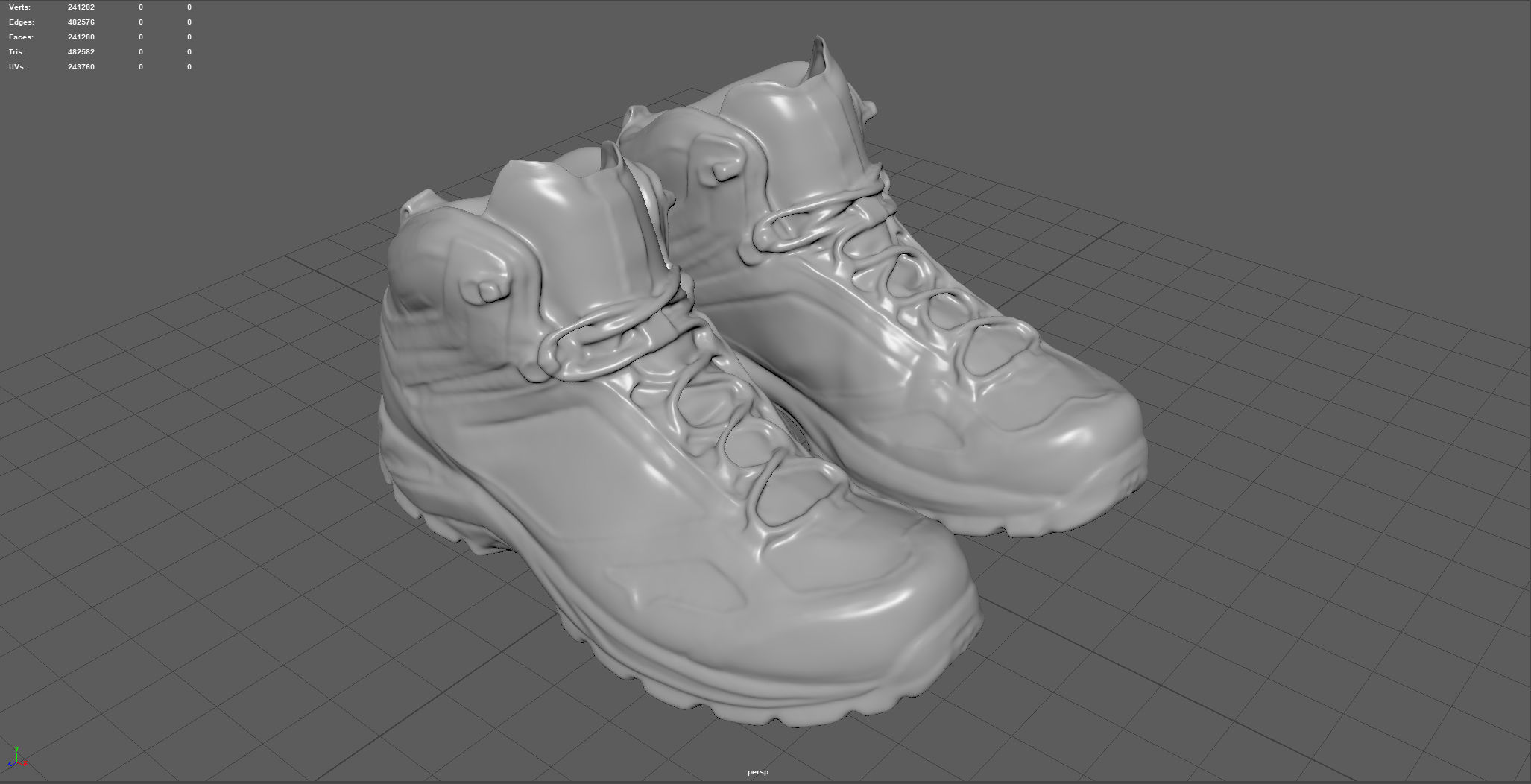 HIKING BOOTS 3 Low-poly 3D model_10