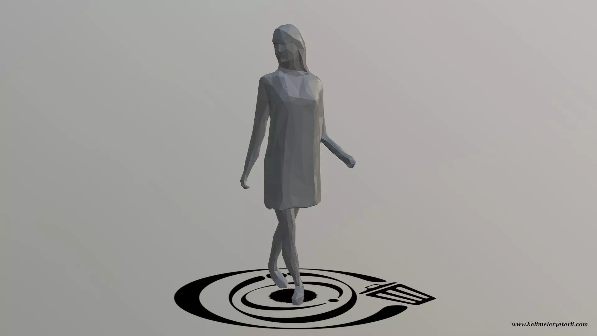 Human 084 LP R Low-poly 3D model_0