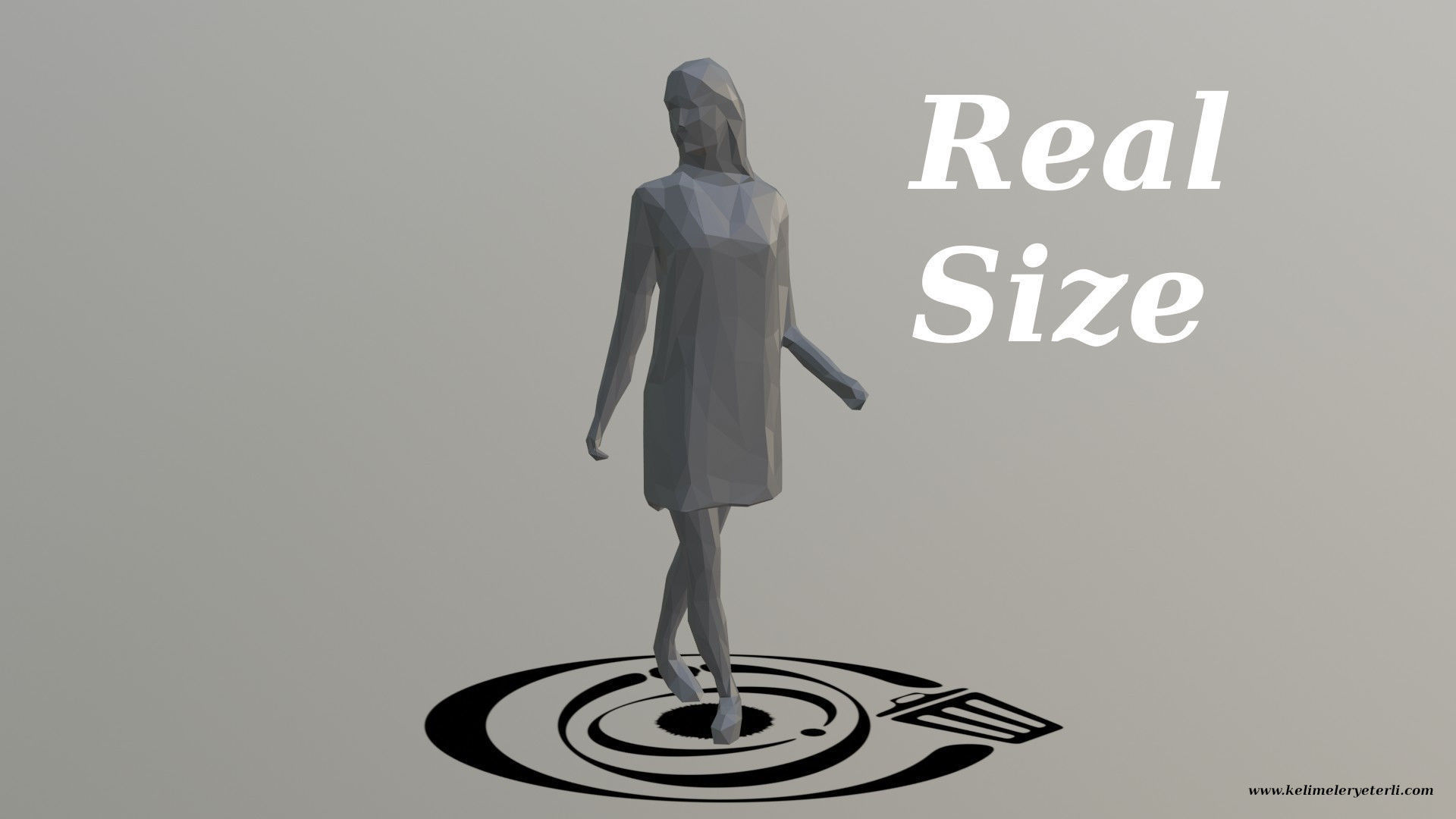 Human 084 LP R Low-poly 3D model_3