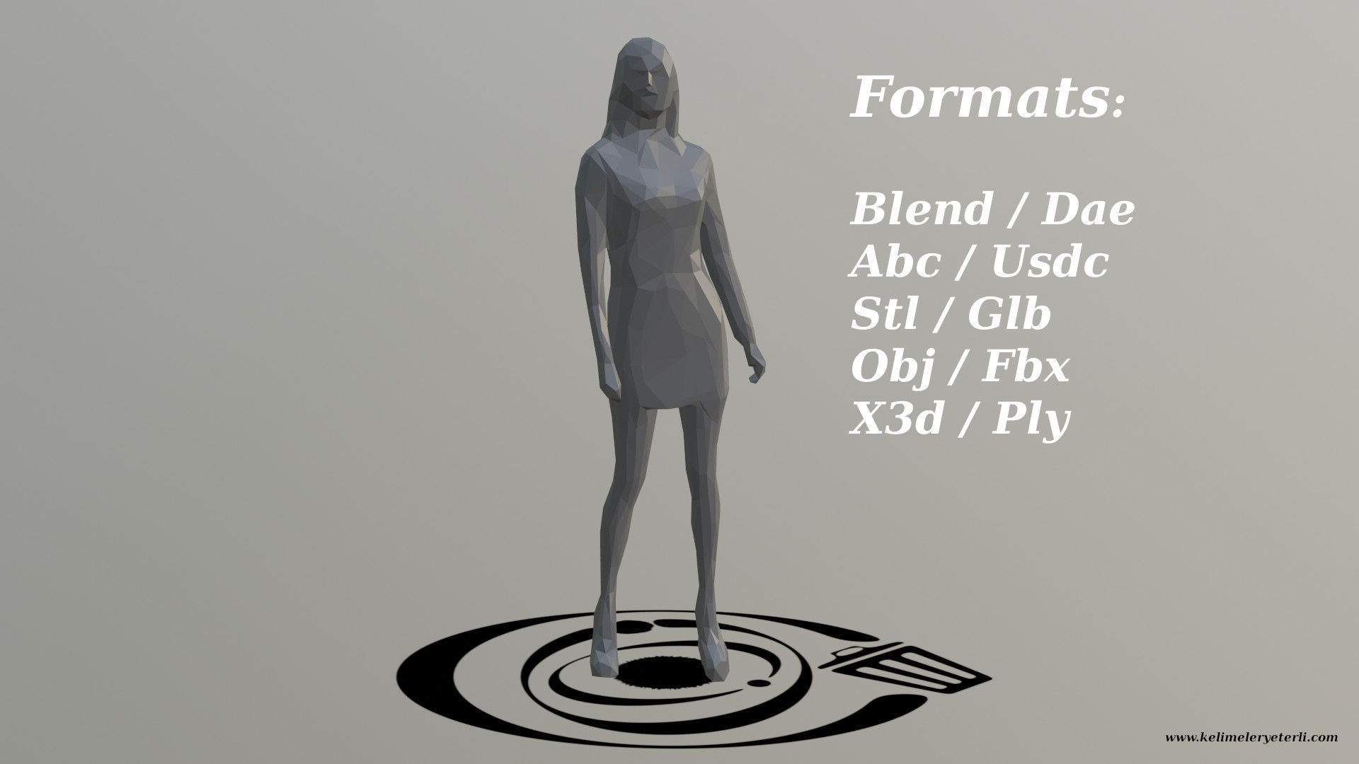 Human 085 LP R Low-poly 3D model_2