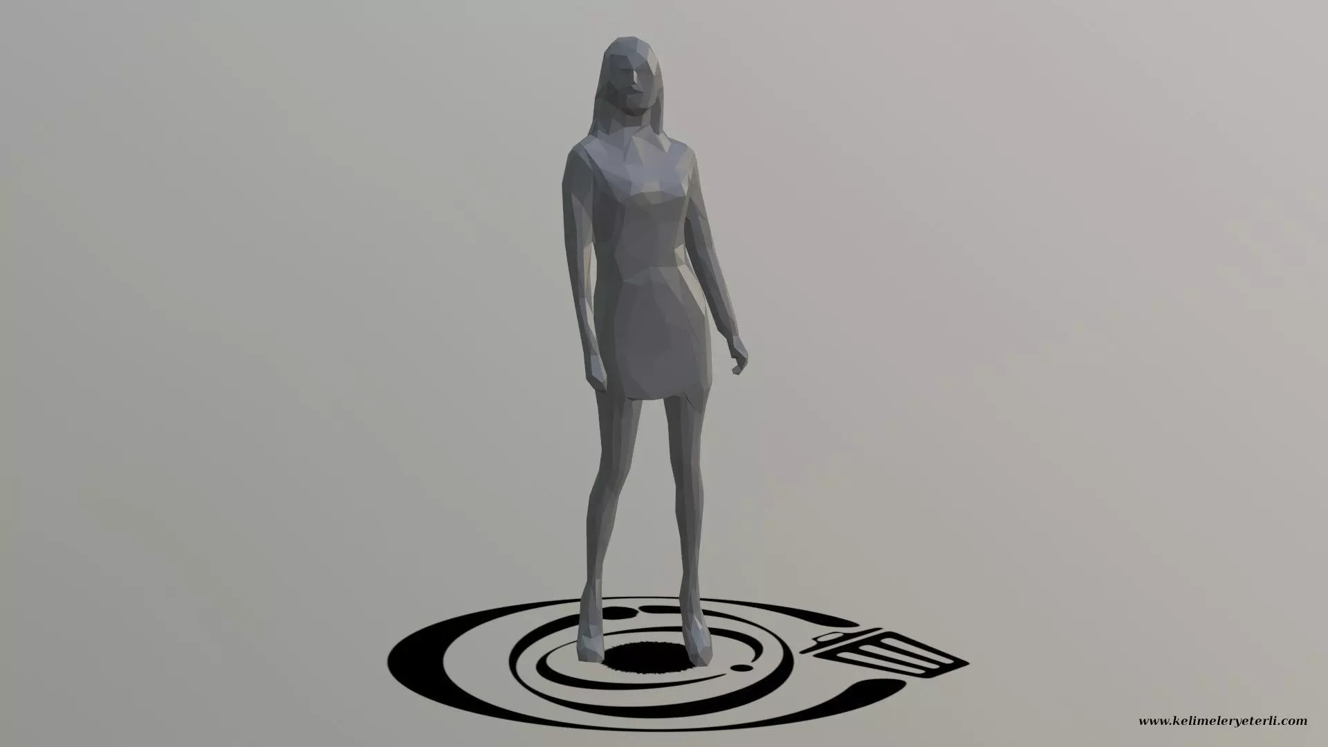 Human 085 LP R Low-poly 3D model_0