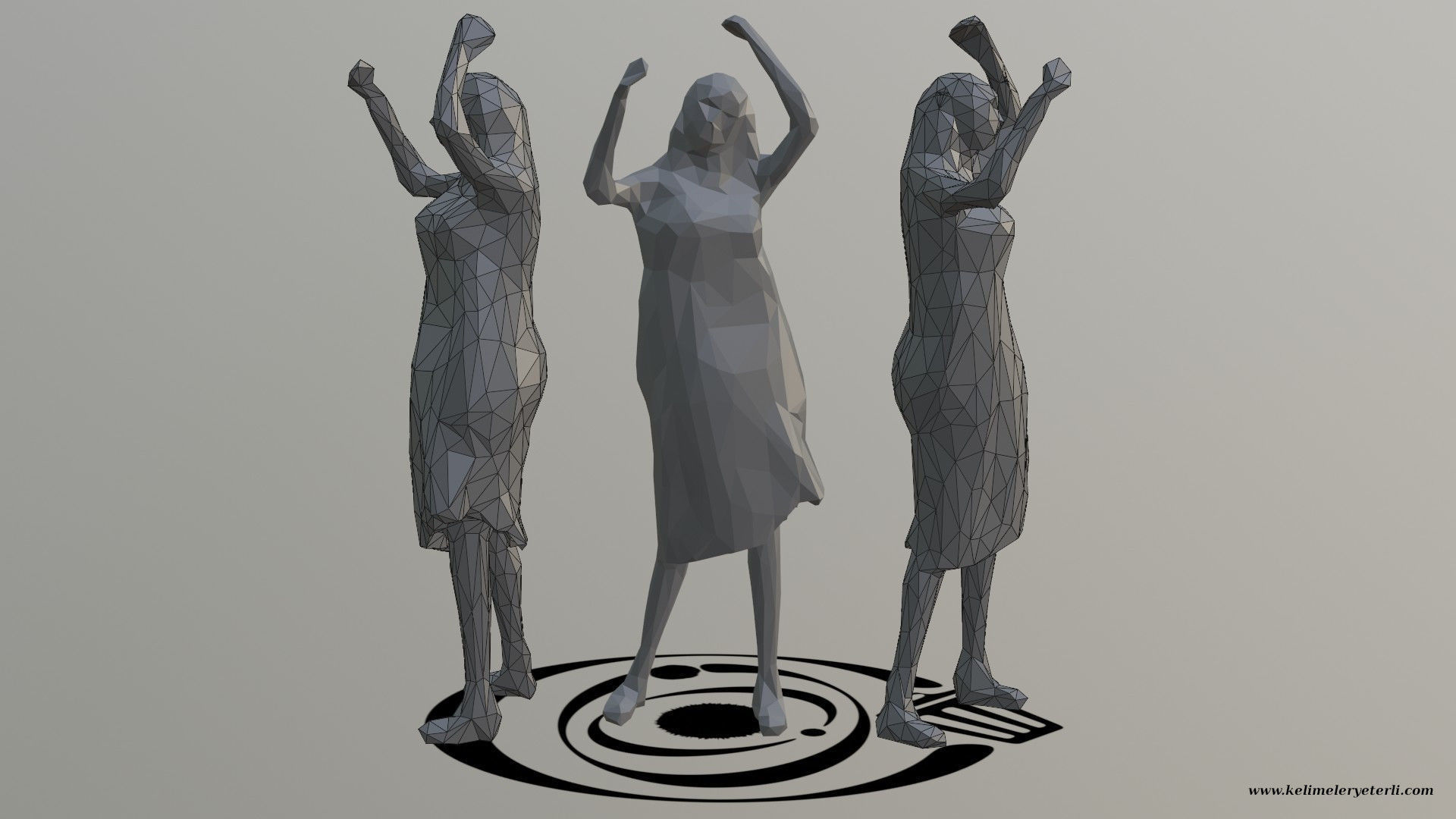 Human 086 LP R Low-poly 3D model_1