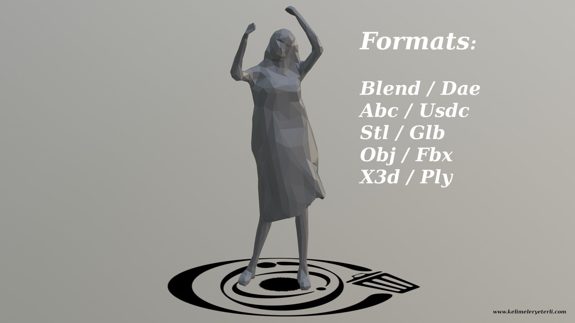 Human 086 LP R Low-poly 3D model_2