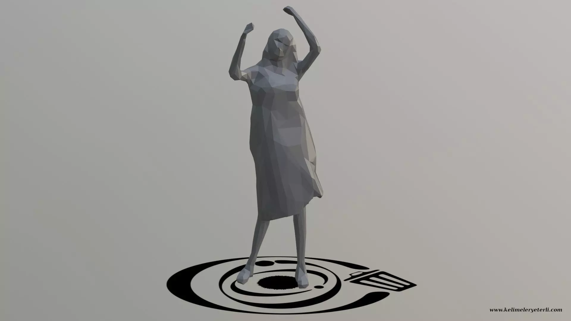 Human 086 LP R Low-poly 3D model_0