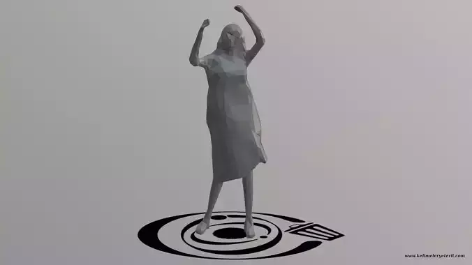 Human 086 LP R Low-poly 3D model