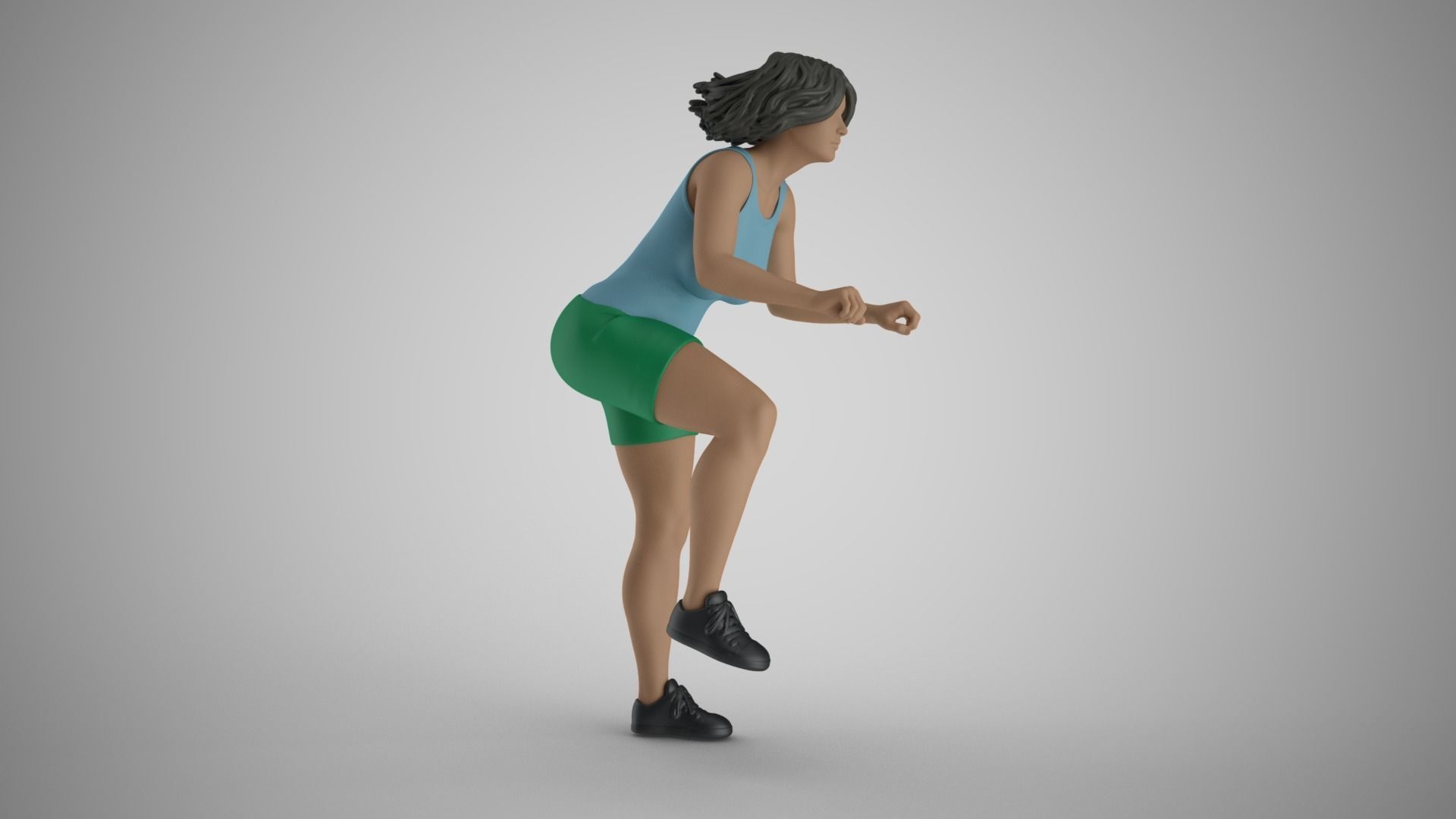 Girl on Bike 3D print model_8