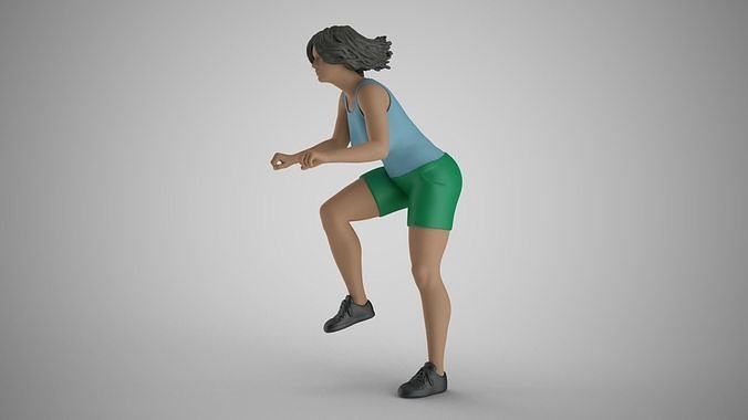 Girl on Bike 3D print model