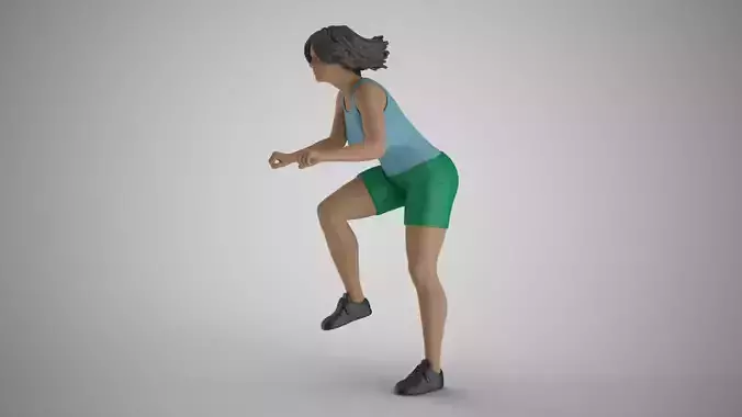 Girl on Bike 3D print model
