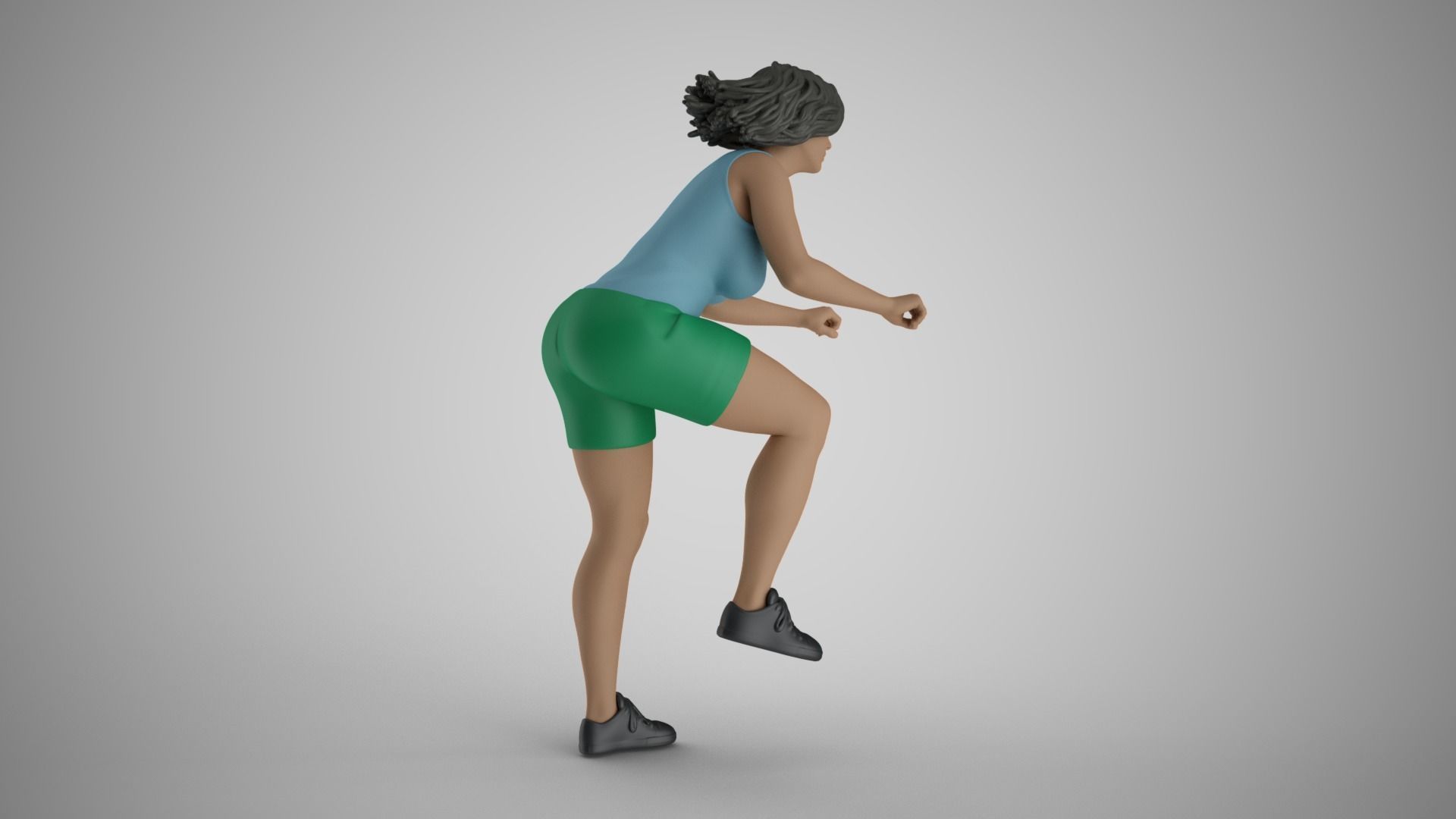 Girl on Bike 3D print model_7