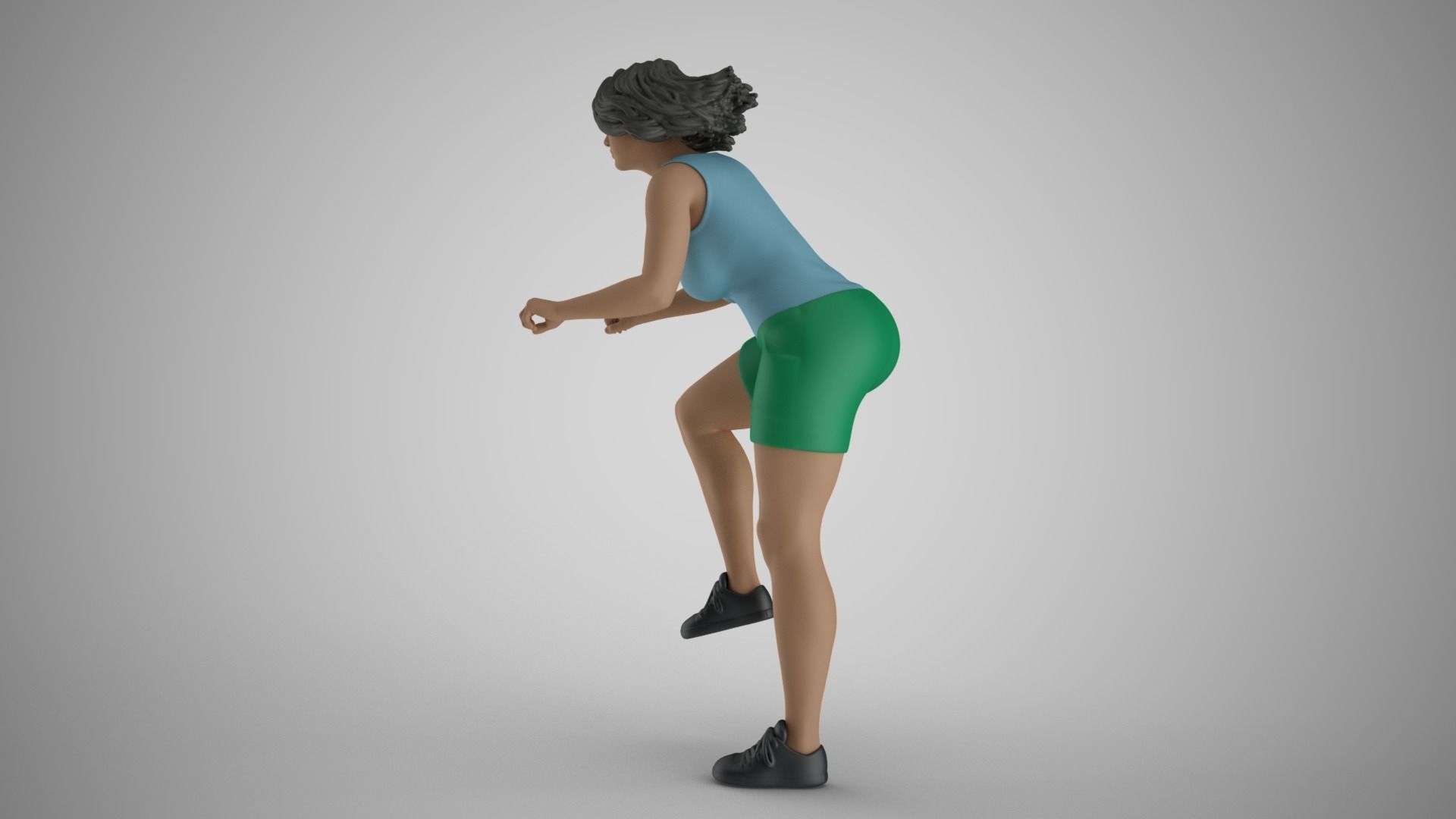 Girl on Bike 3D print model_4