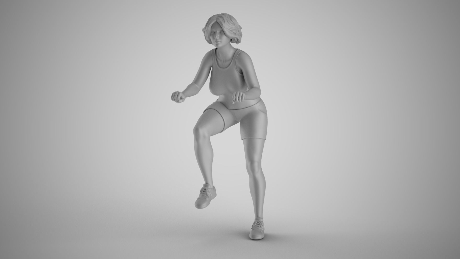 Girl on Bike 3D print model_1