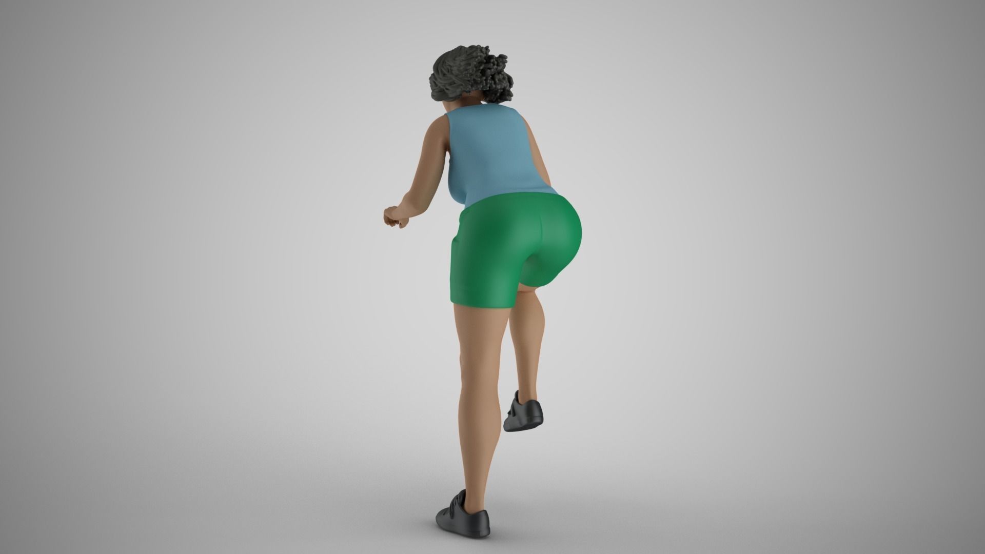 Girl on Bike 3D print model_5