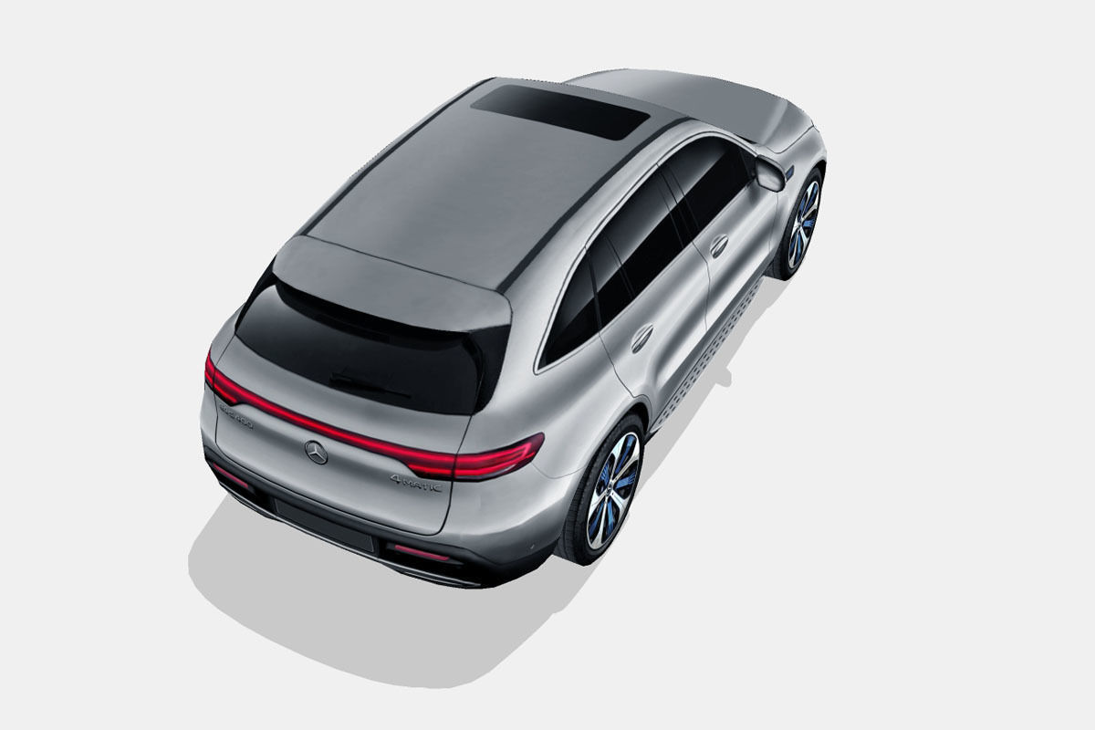 Mercedes-Benz EQC 2020 Low-poly 3D model_10