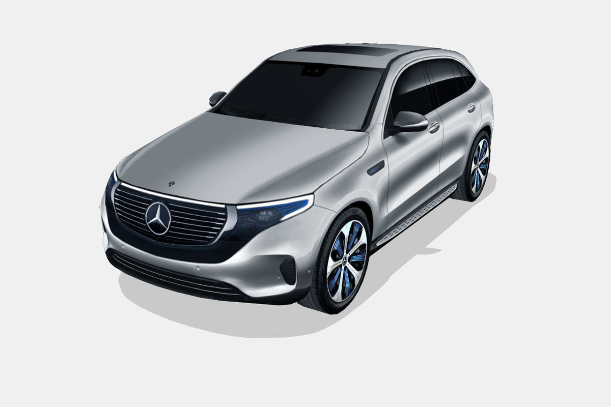Mercedes-Benz EQC 2020 Low-poly 3D model_5