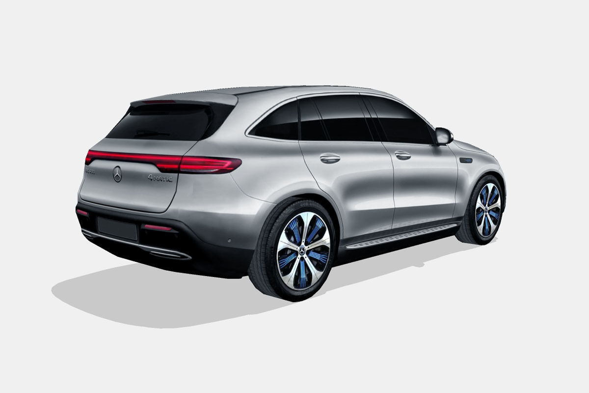 Mercedes-Benz EQC 2020 Low-poly 3D model_2