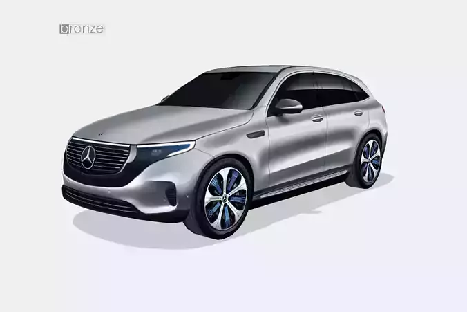 Mercedes-Benz EQC 2020 Low-poly 3D model