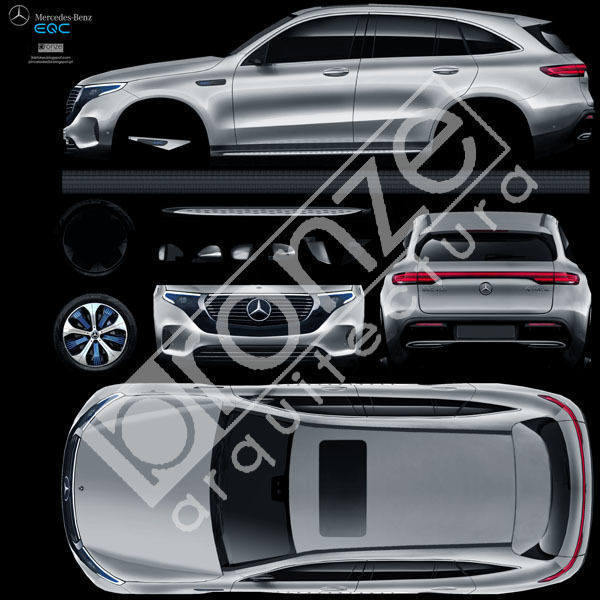 Mercedes-Benz EQC 2020 Low-poly 3D model_22
