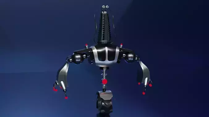 sci-fi robot 3D model