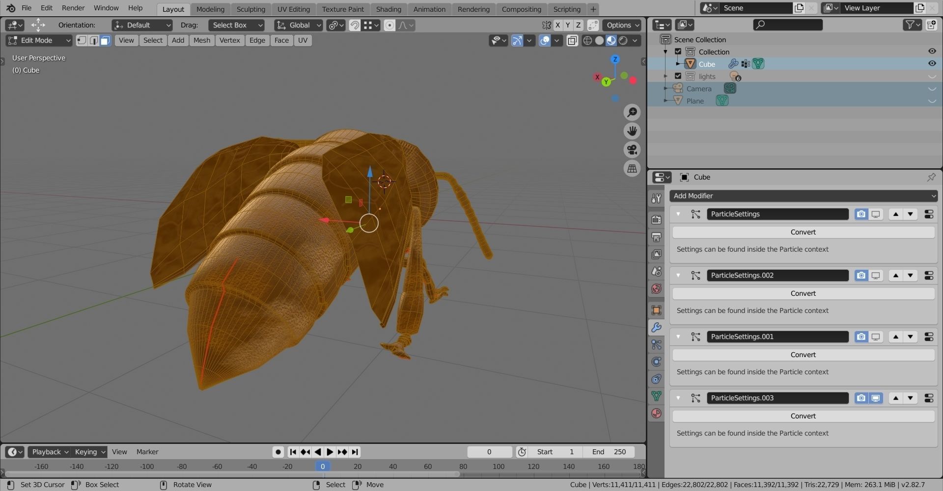 Bouganville flower with hornet 3D model_21