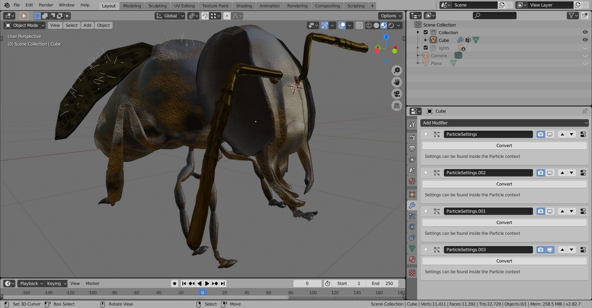 Bouganville flower with hornet 3D model_19