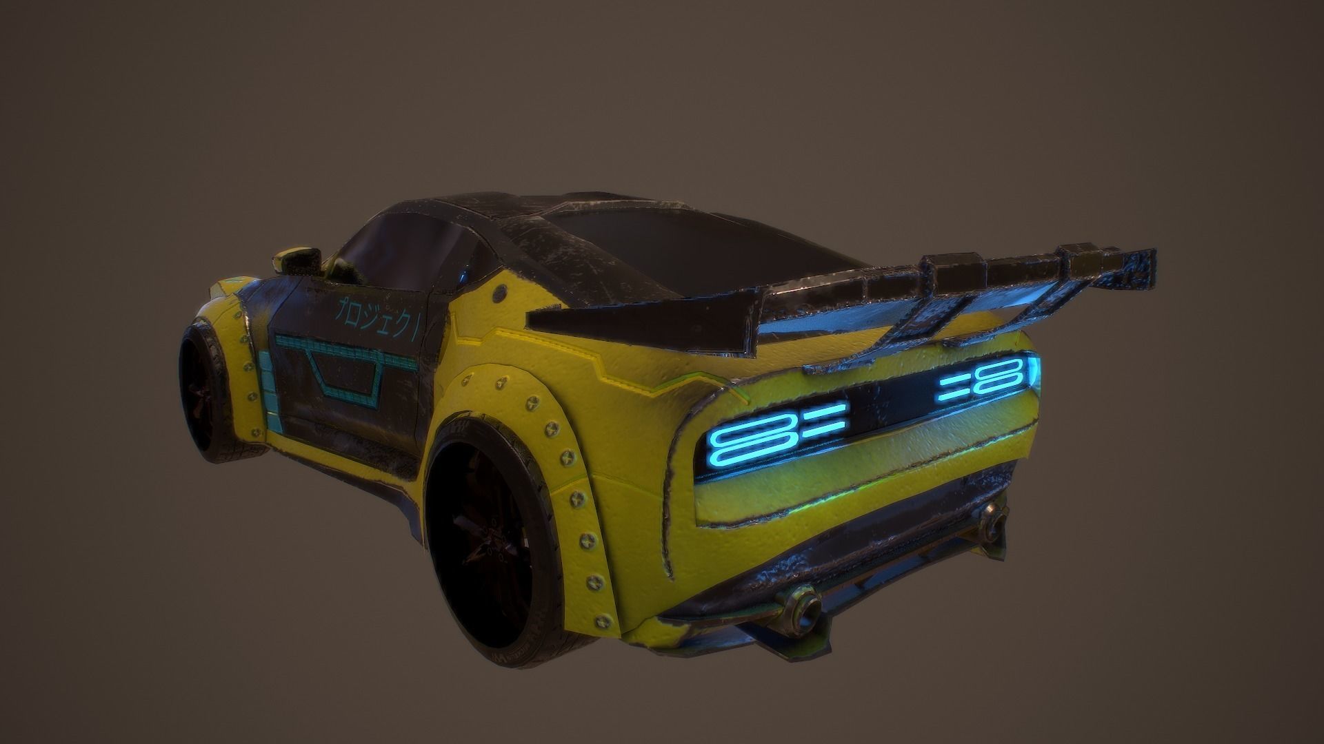 Cyberpunk Nissan Z Proto  Low-poly 3D model_1