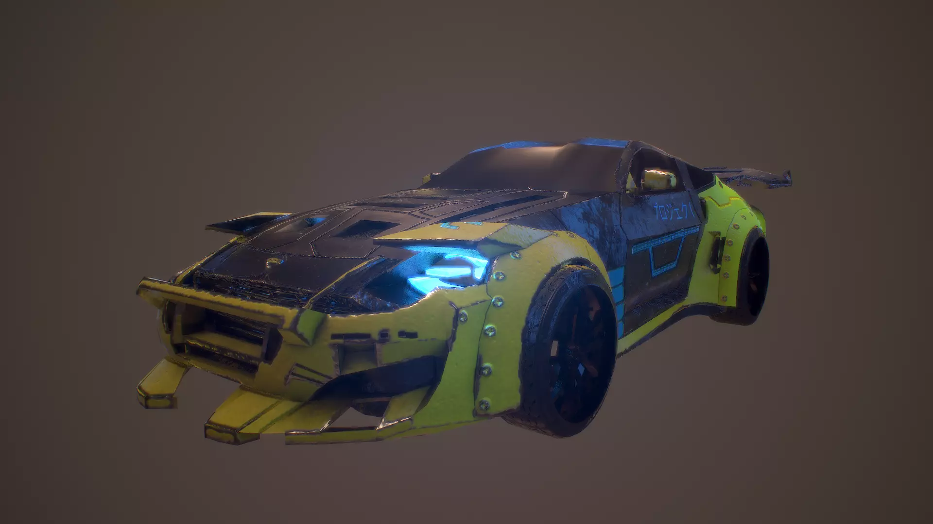 Cyberpunk Nissan Z Proto  Low-poly 3D model_0