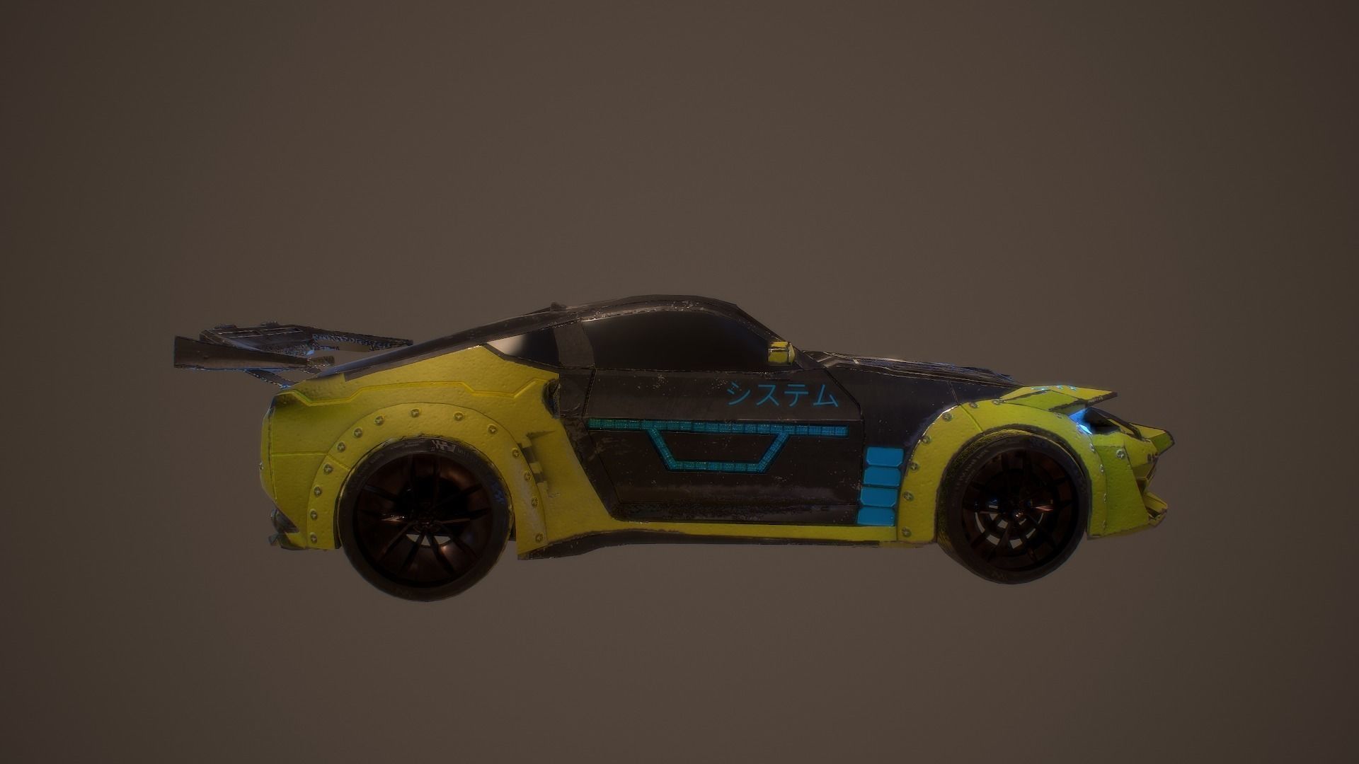 Cyberpunk Nissan Z Proto  Low-poly 3D model_6