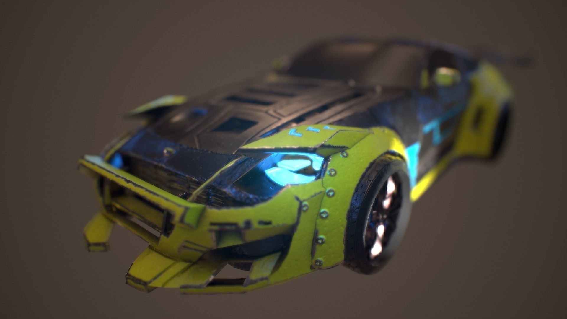 Cyberpunk Nissan Z Proto  Low-poly 3D model_12