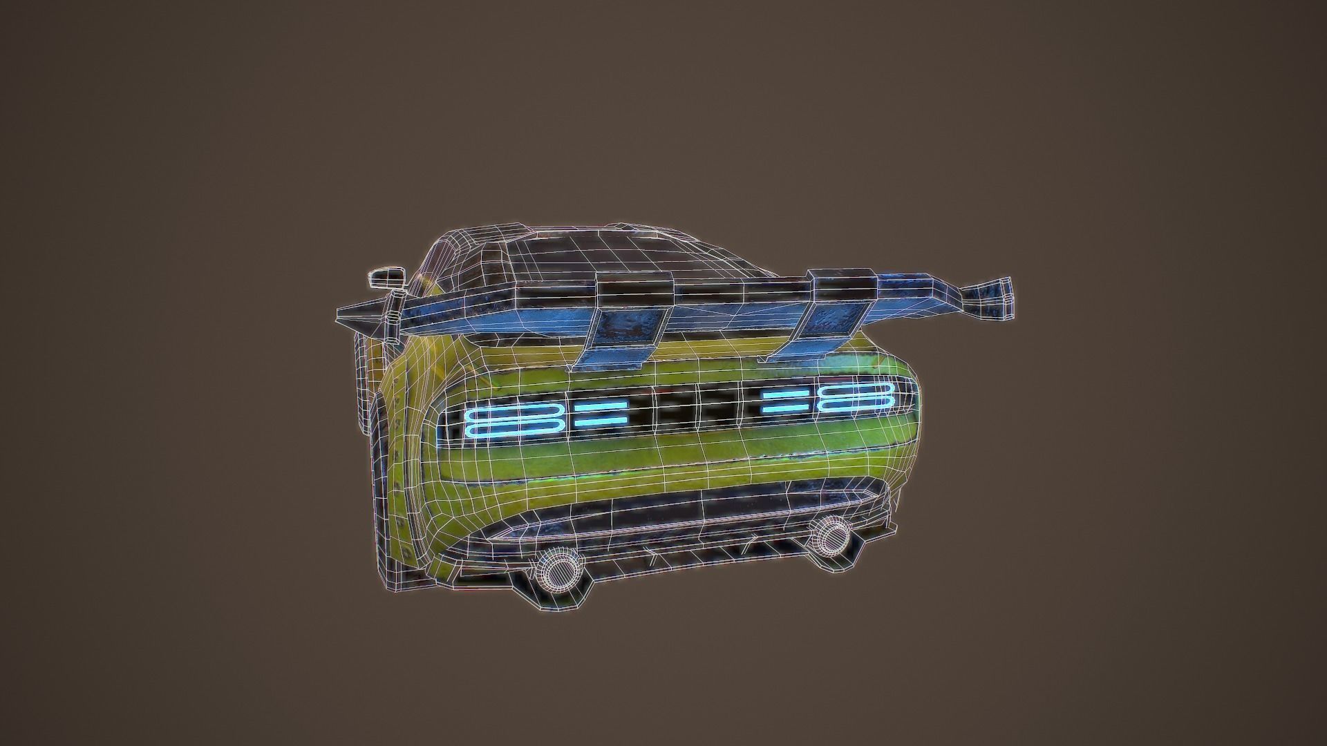 Cyberpunk Nissan Z Proto  Low-poly 3D model_15