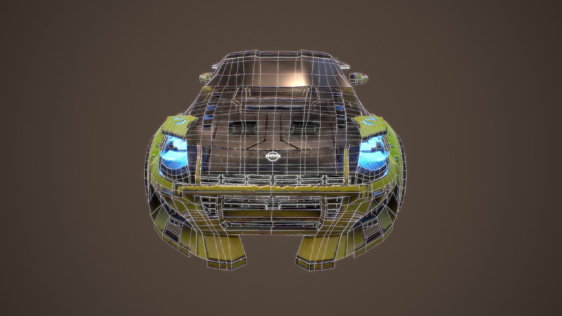 Cyberpunk Nissan Z Proto  Low-poly 3D model_17
