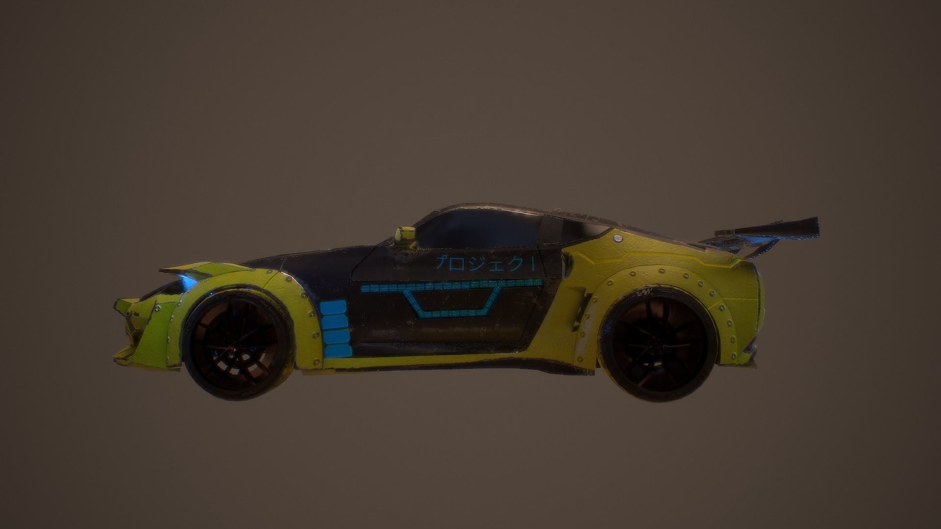 Cyberpunk Nissan Z Proto  Low-poly 3D model_7