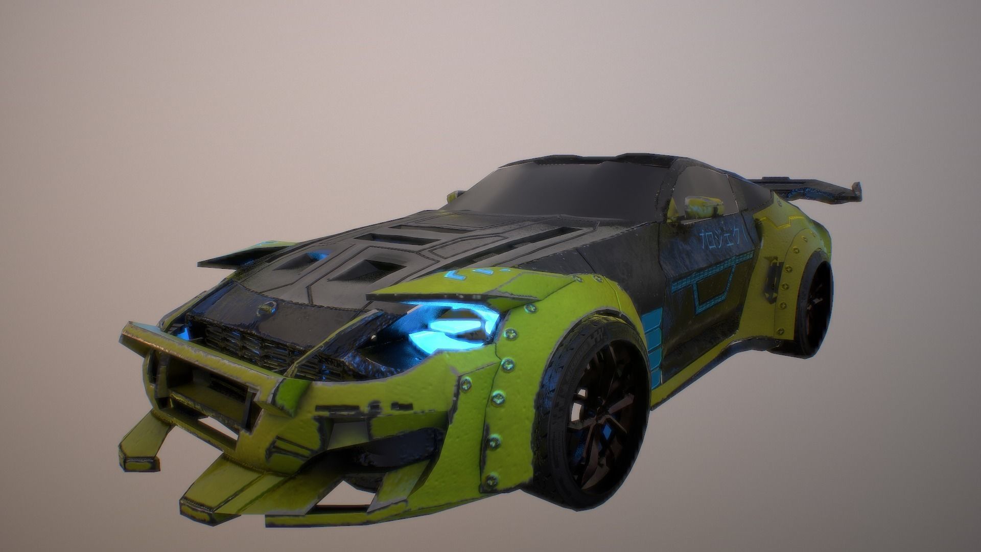Cyberpunk Nissan Z Proto  Low-poly 3D model_3