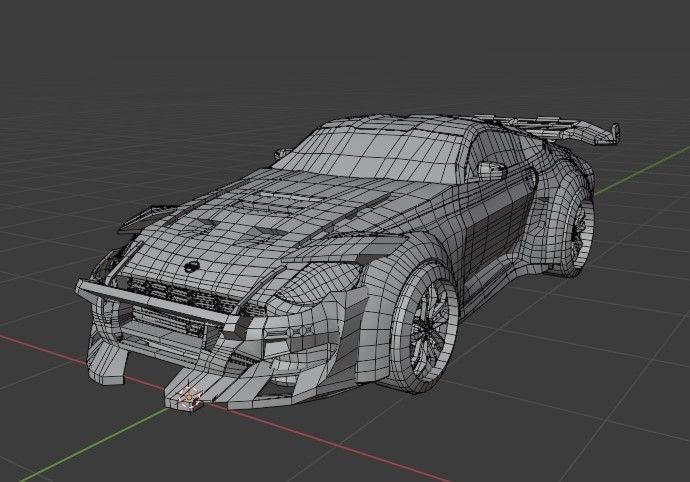 Cyberpunk Nissan Z Proto  Low-poly 3D model_22