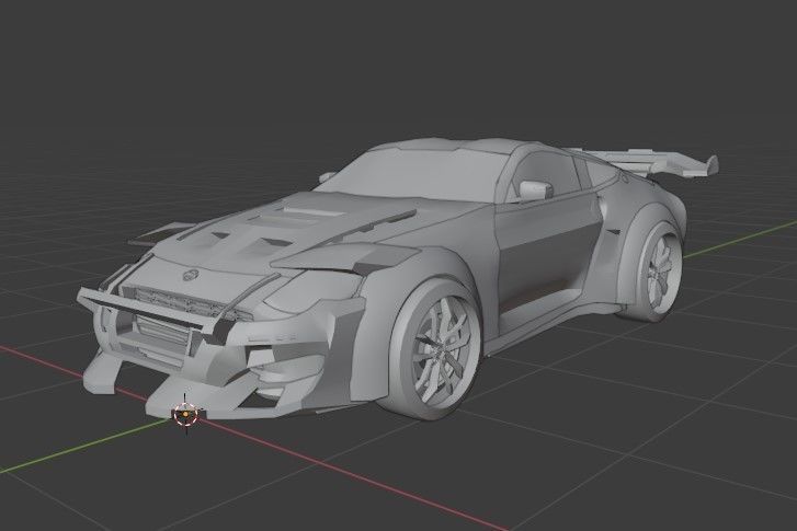 Cyberpunk Nissan Z Proto  Low-poly 3D model_20