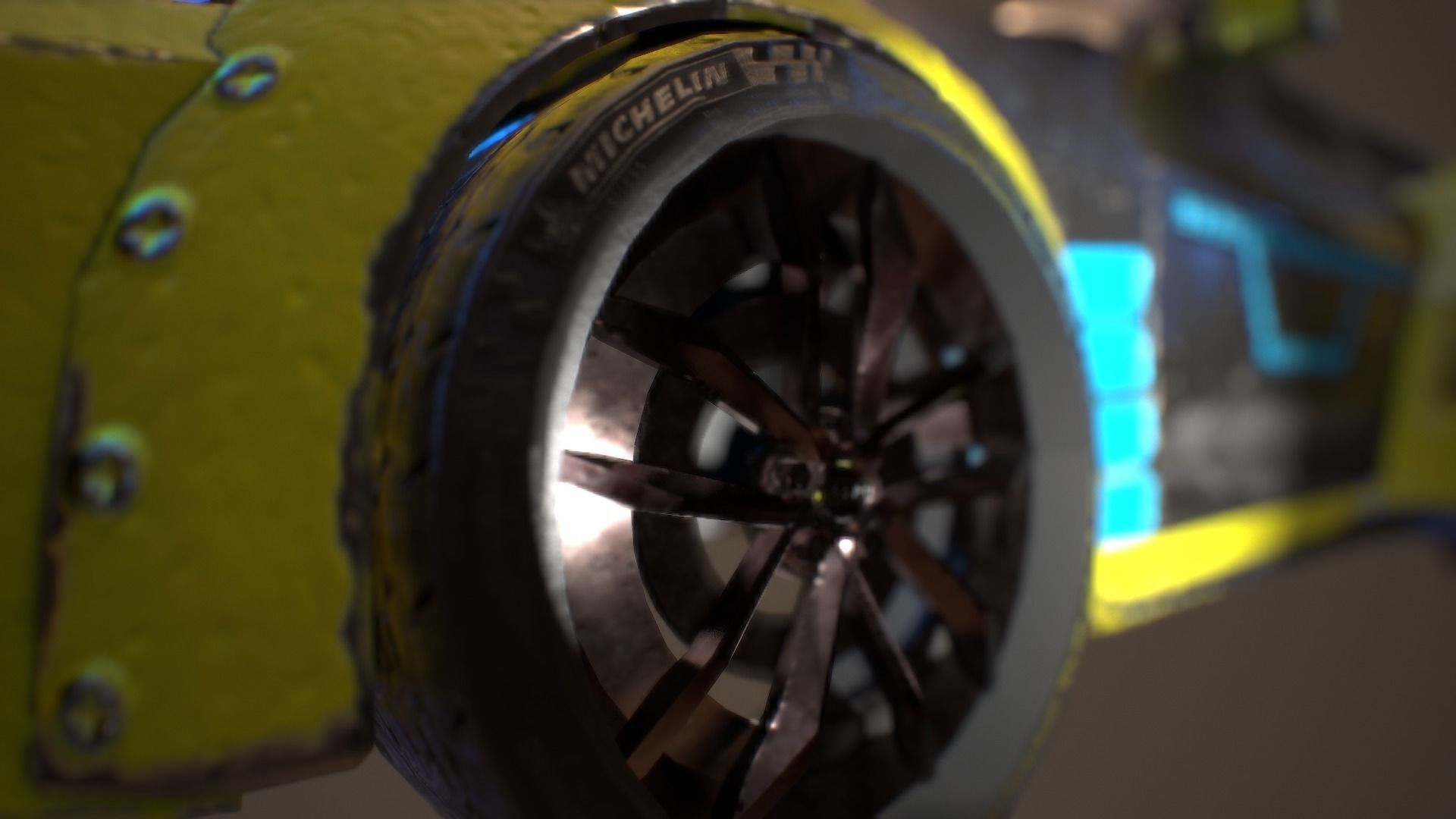 Cyberpunk Nissan Z Proto  Low-poly 3D model_10
