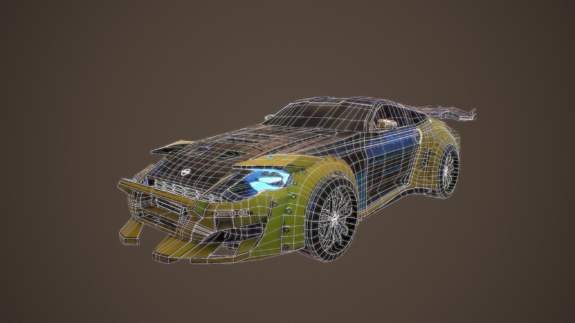 Cyberpunk Nissan Z Proto  Low-poly 3D model_14