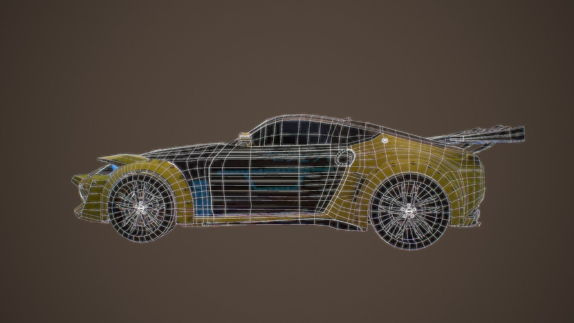 Cyberpunk Nissan Z Proto  Low-poly 3D model_19