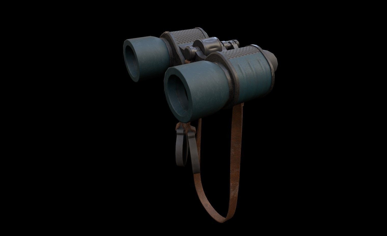 Binoculars Low-poly 3D model_1