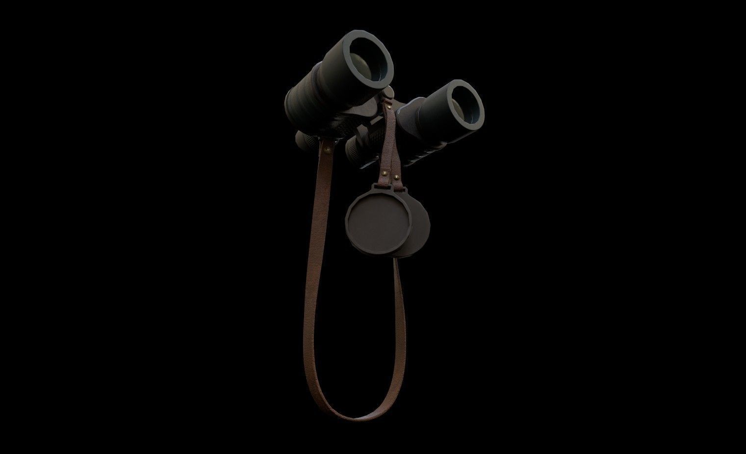 Binoculars Low-poly 3D model_2