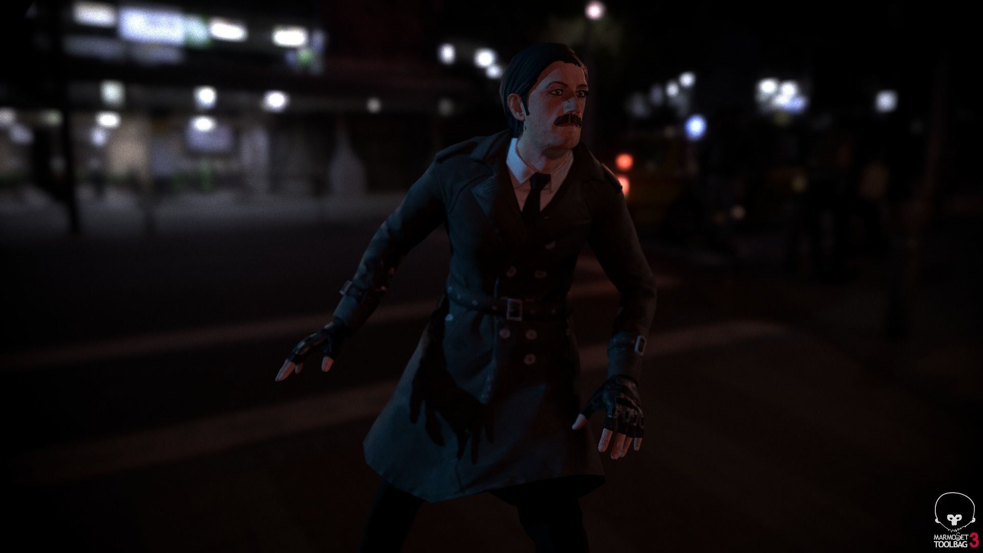 Game-Ready Detective Rigged and Animated Low-poly 3D model_9