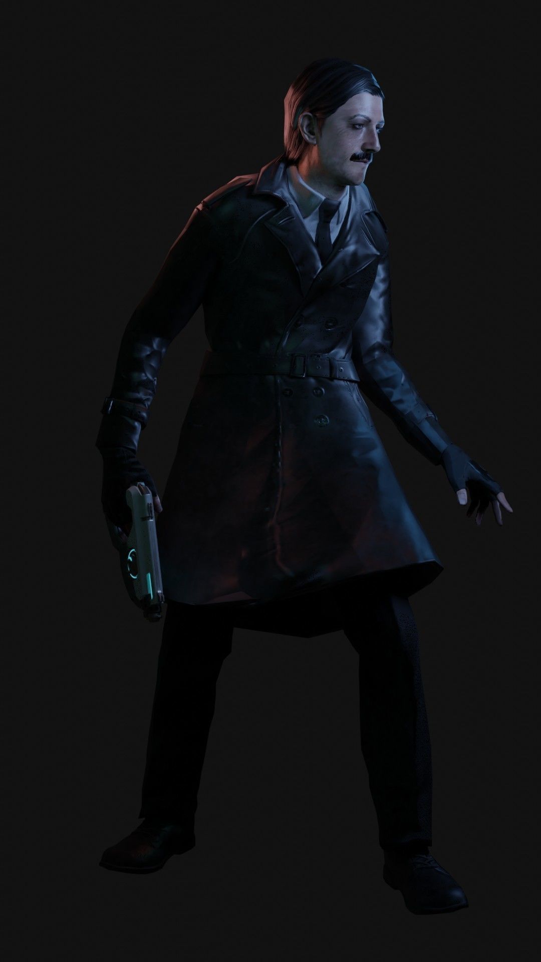 Game-Ready Detective Rigged and Animated Low-poly 3D model_8