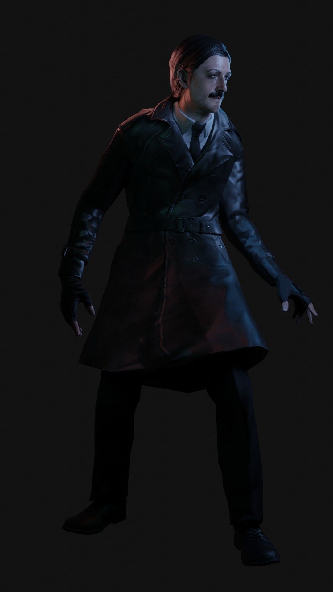 Game-Ready Detective Rigged and Animated Low-poly 3D model_5