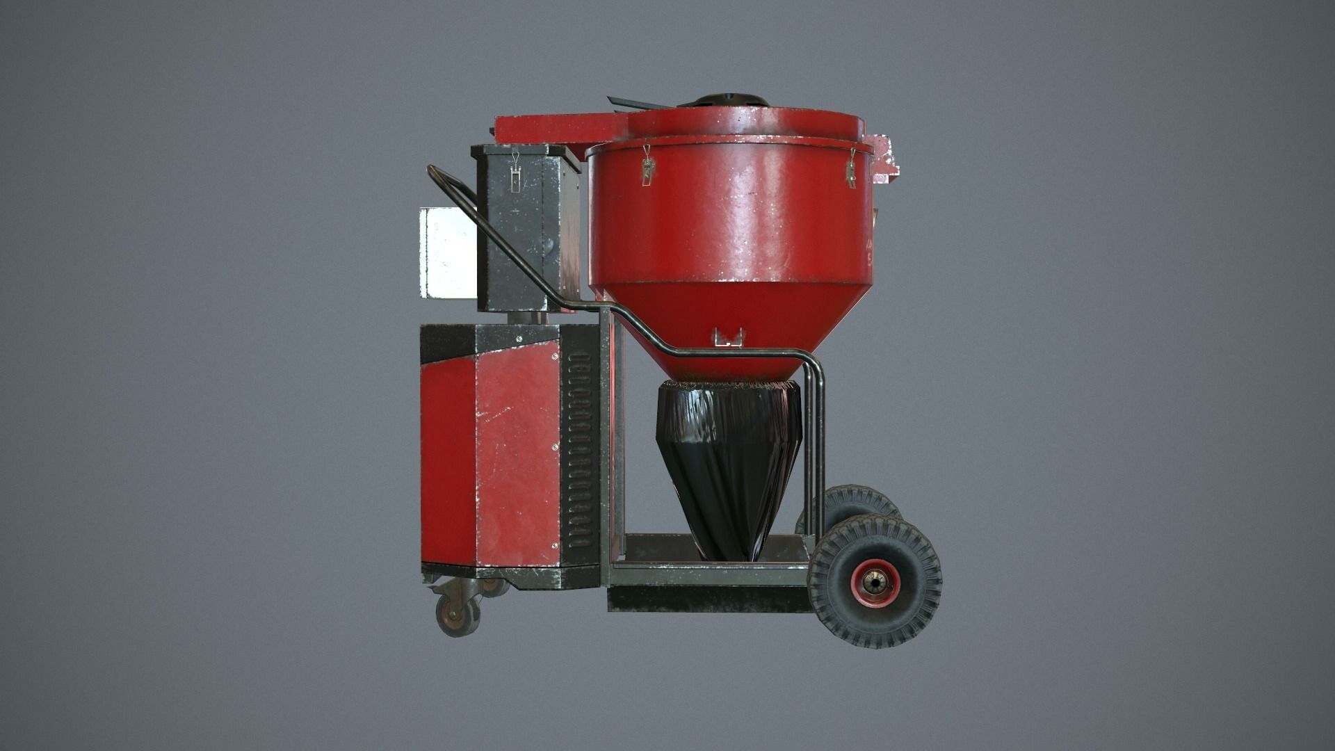 Industrial vacuum cleaner GameReady Low-poly 3D model_3