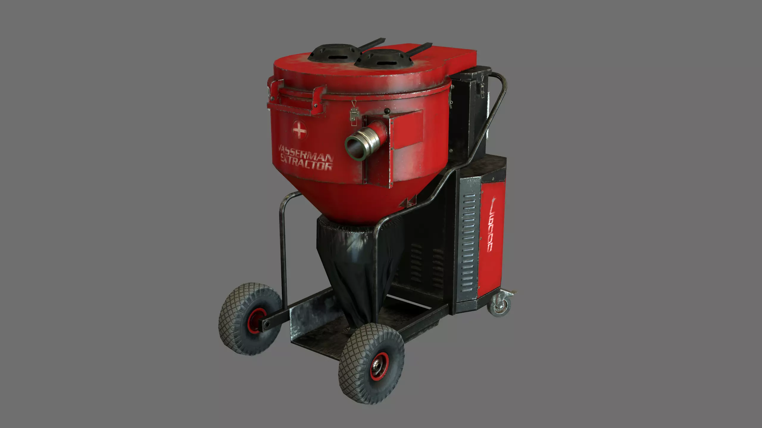 Industrial vacuum cleaner GameReady Low-poly 3D model_0