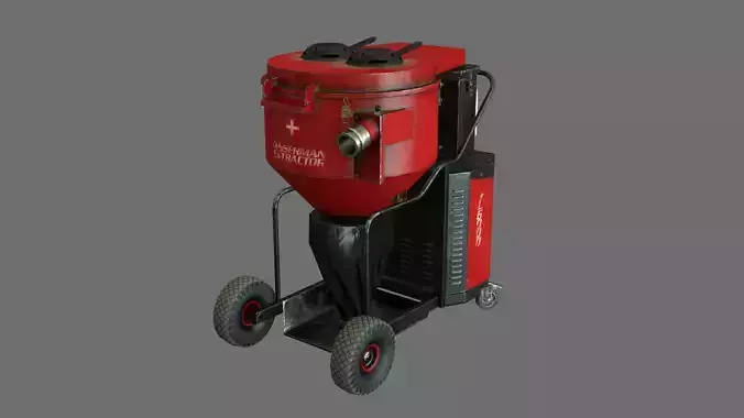 Industrial vacuum cleaner GameReady Low-poly 3D model